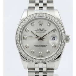 Rolex Dj Midsize 31 Mm Watch Custom Diamond Dial Jubilee Bracelet Ss