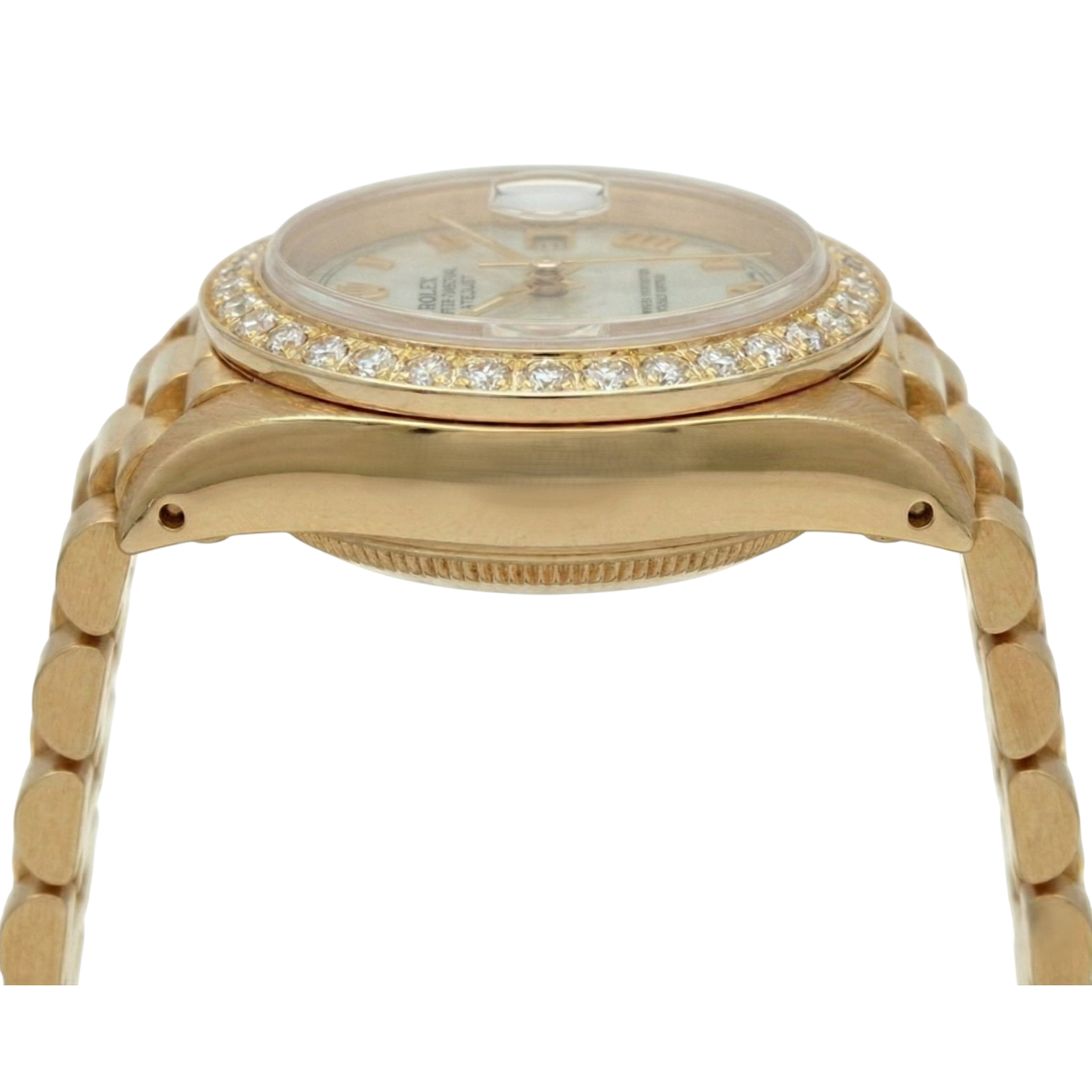 Rolex Dj Pyramid Roman Dial Diamond Bezel Watch President Style G