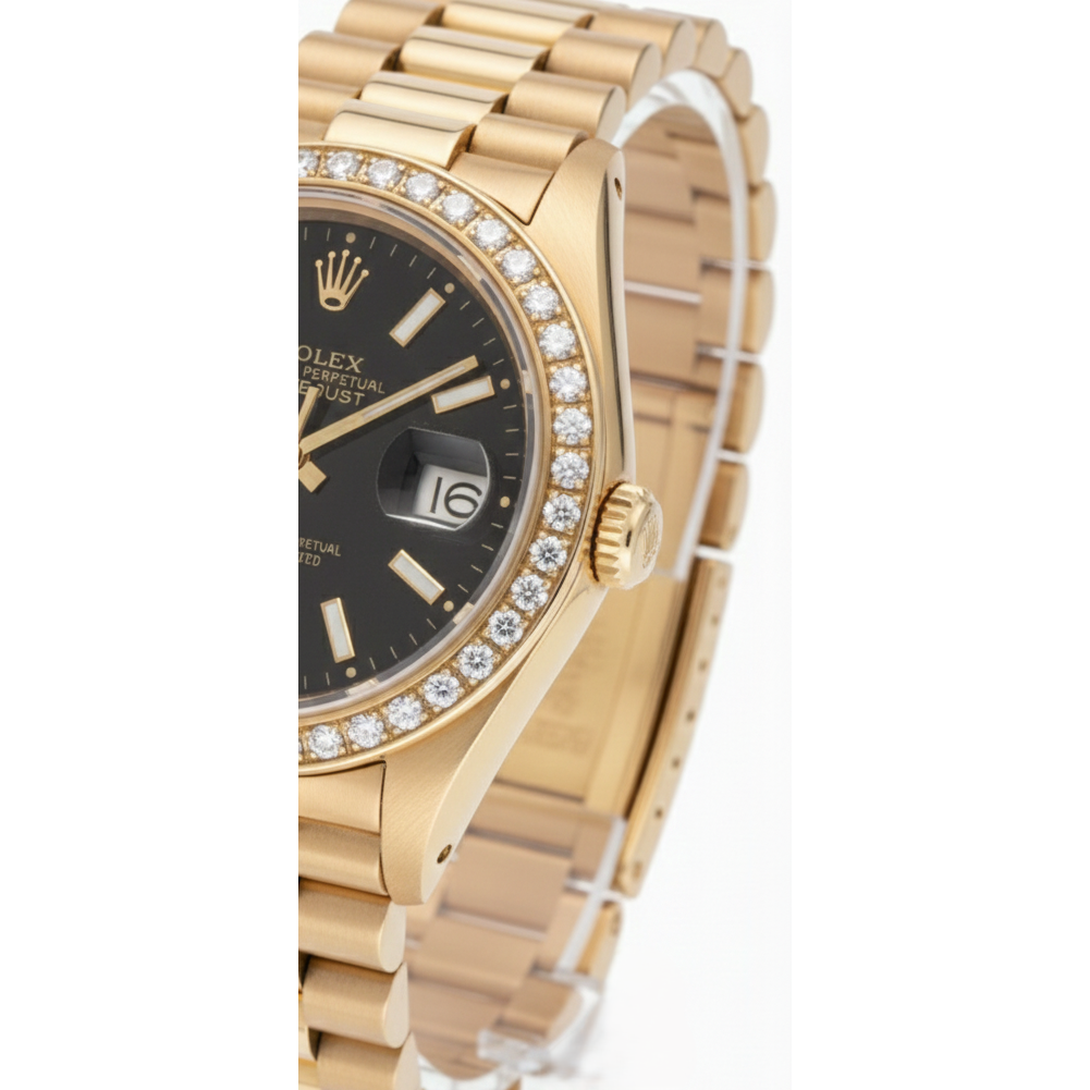 Rolex Dj Stick Dial Presidential Style Ladies Watch Diamond Bezel