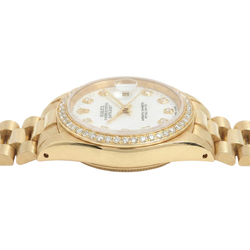 Rolex Dj Watch Presidential Style Gold Bezel Diamond Dial Rolex