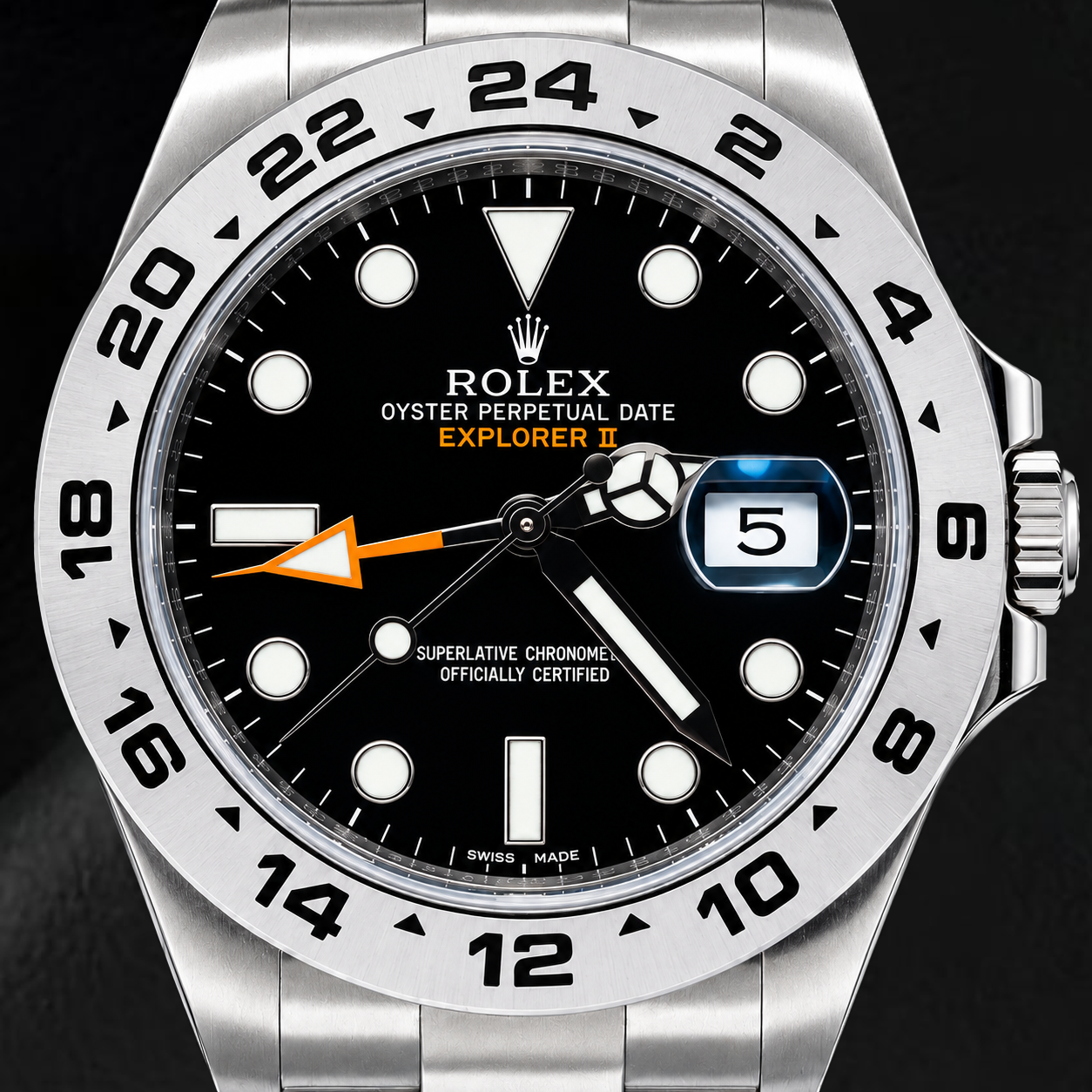 Rolex Explorer II 216570 42mm Black Luminous Dial Stainless Steel Watch