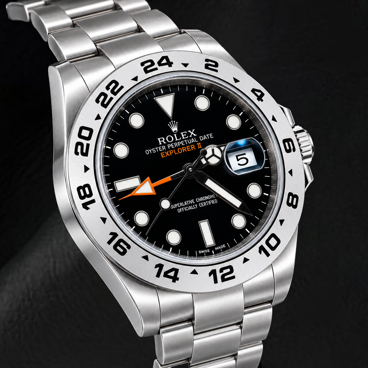 Rolex Explorer II 216570 42mm Black Luminous Dial Stainless Steel Watch