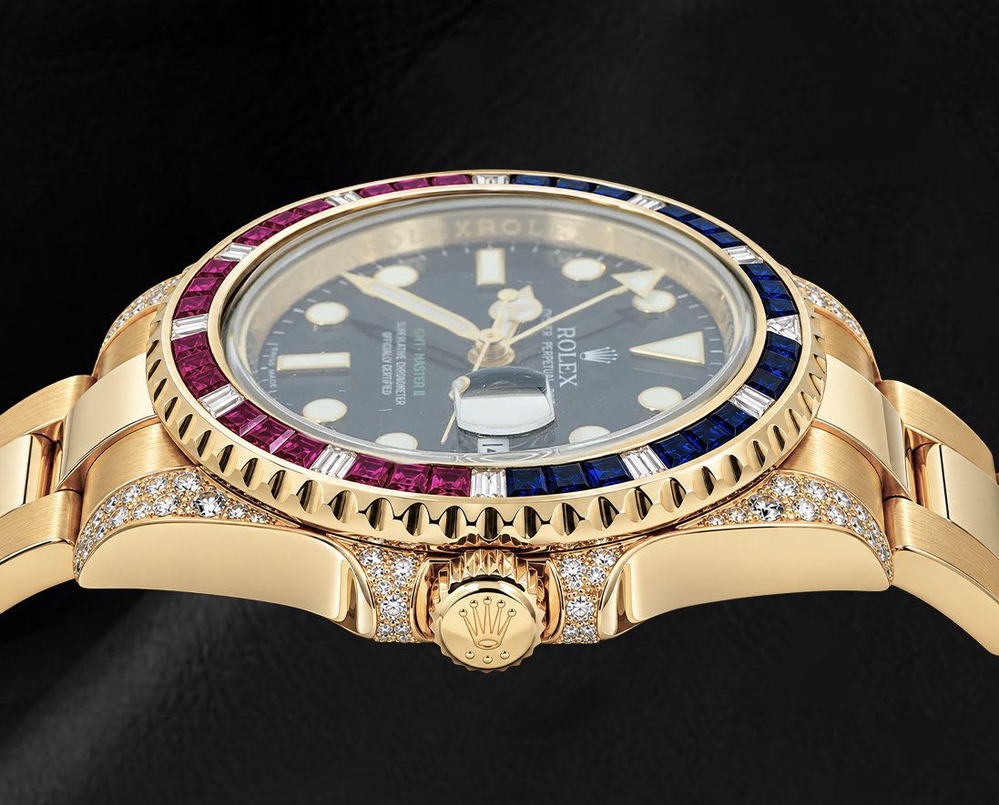 Rolex GMT Master II  116718 Black Dial 40mm Yellow Gold 18K Watch