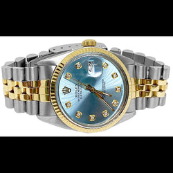 Rolex Gents Datejust Rolex Blue Ss & Gold Jubilee Bracelet QUICK SET