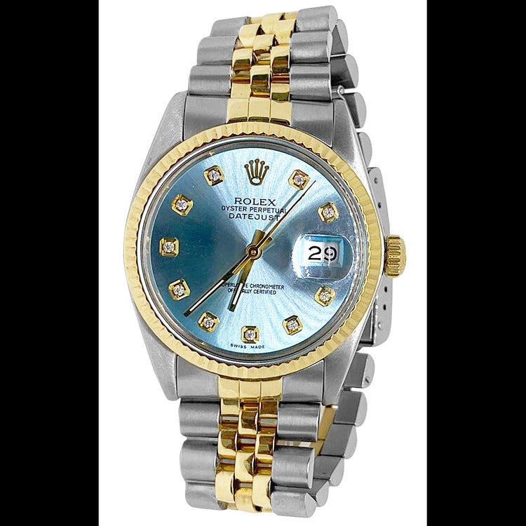  Rolex Blue Ss & Gold Jubilee