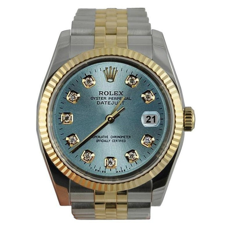 Datejust Rolex Blue Ss & Gold