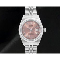 Rolex Ladies Datejust 26mm 2002 Year Pink Roman Dial Watch