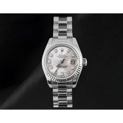 Rolex Ladies Datejust 26mm Mother of Pearl Dial 2002 Year President Bracelet 18K Watch