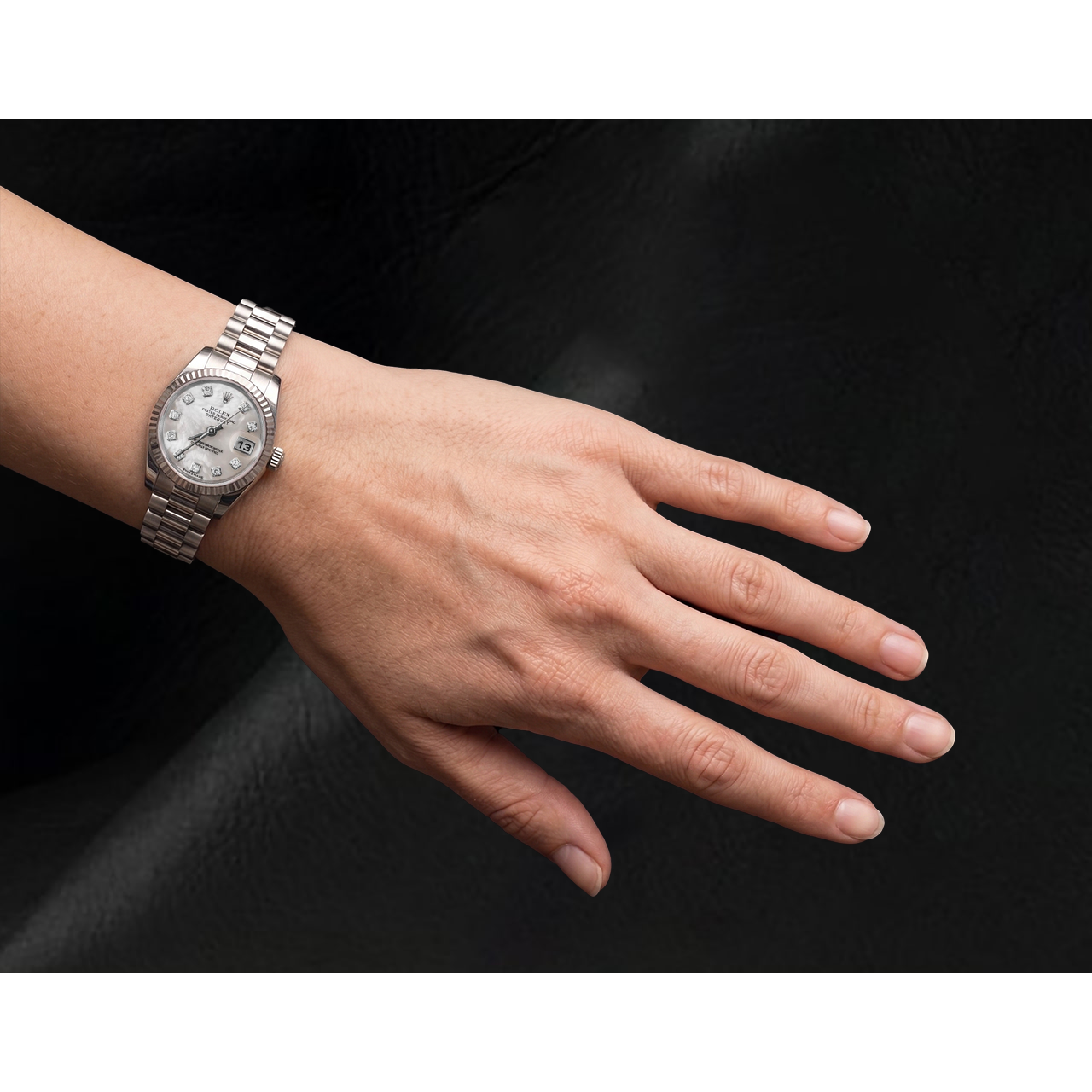 Rolex Ladies Datejust 26mm Mother of Pearl Dial 2002 Year President Bracelet 18K Watch