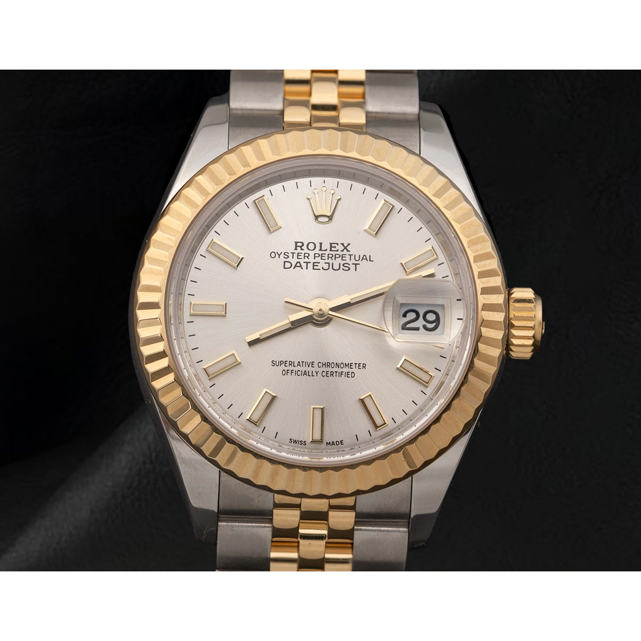 Rolex Ladies Datejust 279173 Fluted Bezel Two Tone Jubilee 28 mm Watch