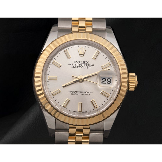 Rolex Ladies Datejust 279173 Fluted Bezel Two Tone Jubilee 28 mm Watch