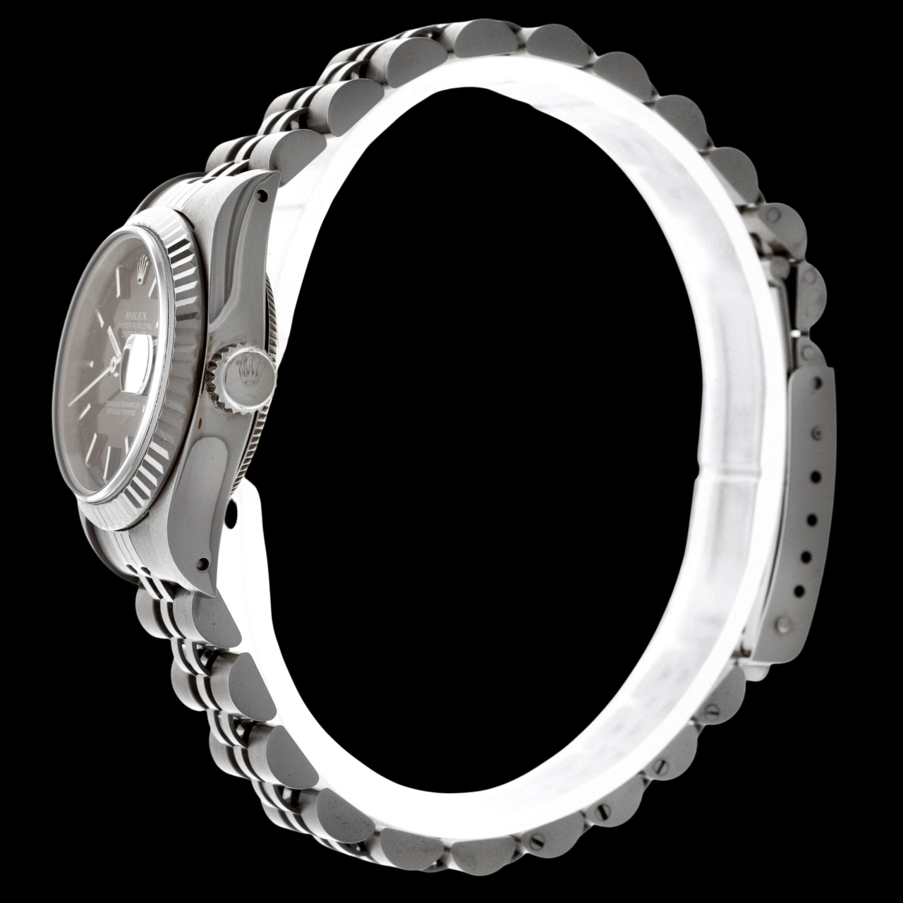 Gemstone Rolex in Stainless Steel – front view