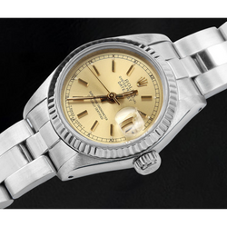 Stainless Steel Champagne Gemstone Rolex ct