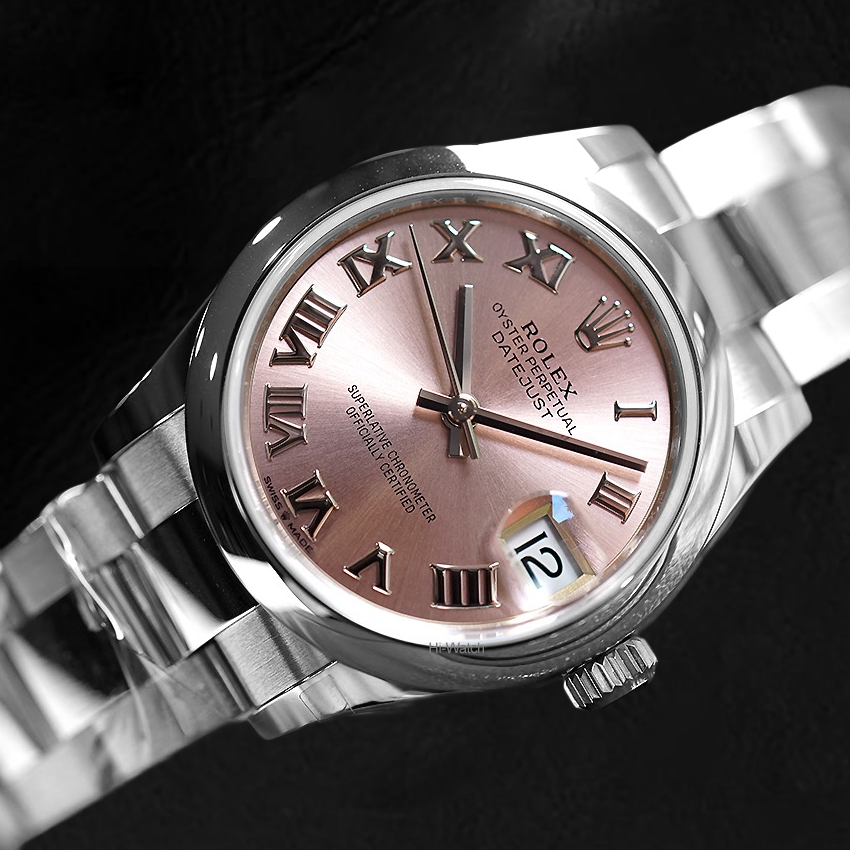 Rolex Lady Date-just Salmon Roman Dial Steel Watch