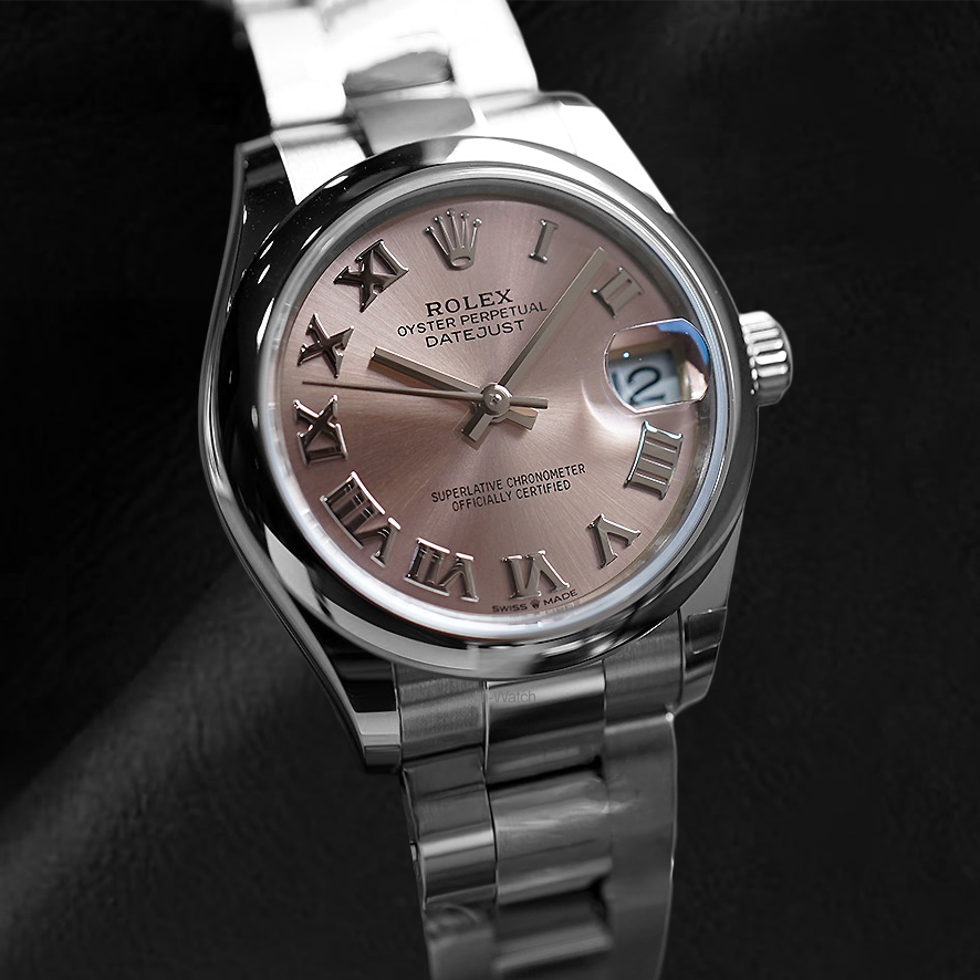 Rolex Lady Date-just Salmon Roman Dial Steel Watch