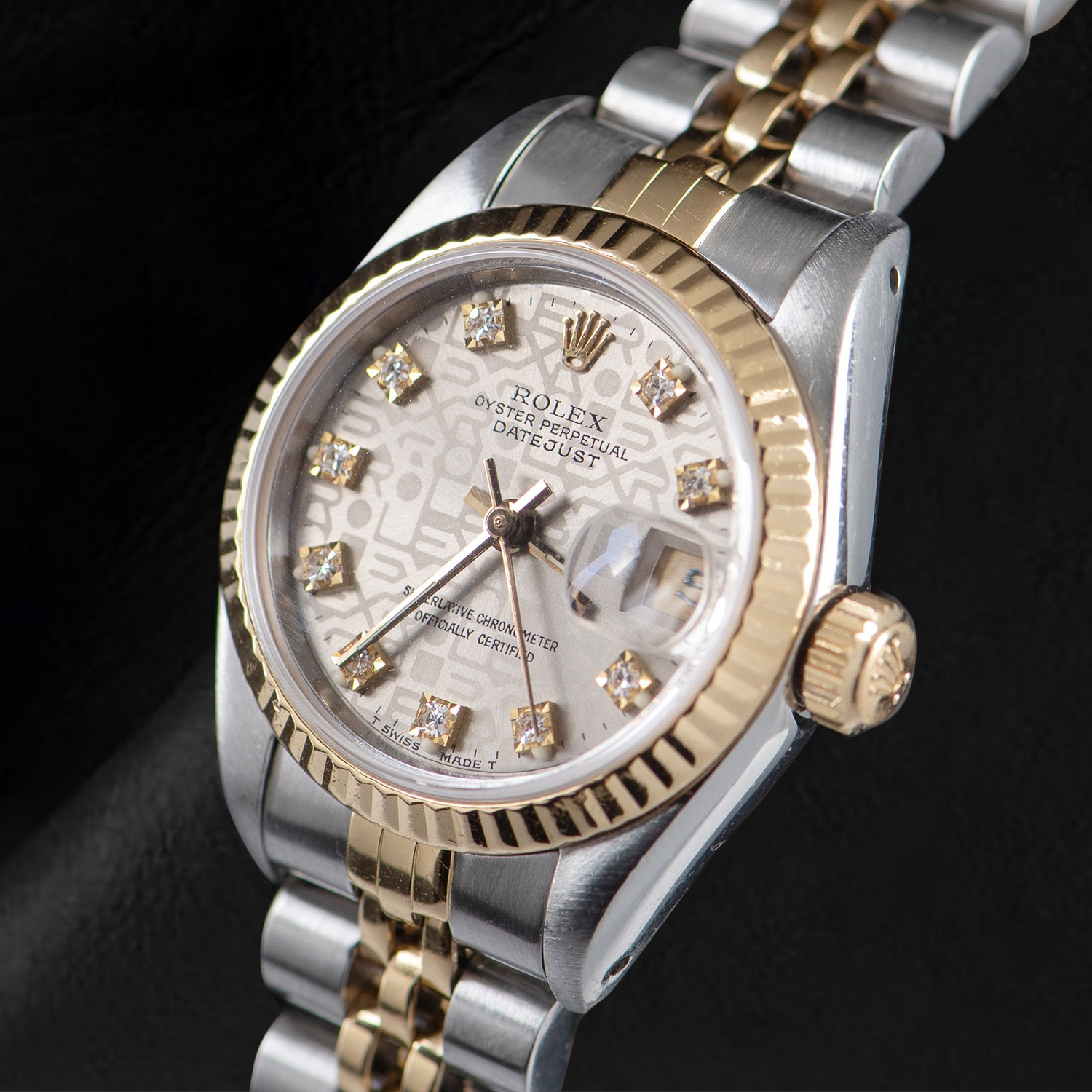 Rolex Lady Datejust 26 mm Silver Jubilee Diamond Dial Two Tone Watch
