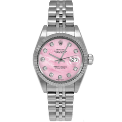 Rolex Lady Datejust Year 2004 26 mm Pink Mother Of Pearl Stainless Steel Watch 79174