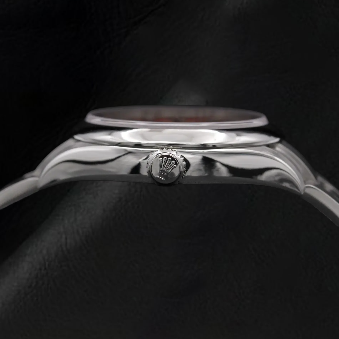 Rolex Lady Oyster Perpetual 31mm Coral Red Luminous Dial Steel Watch