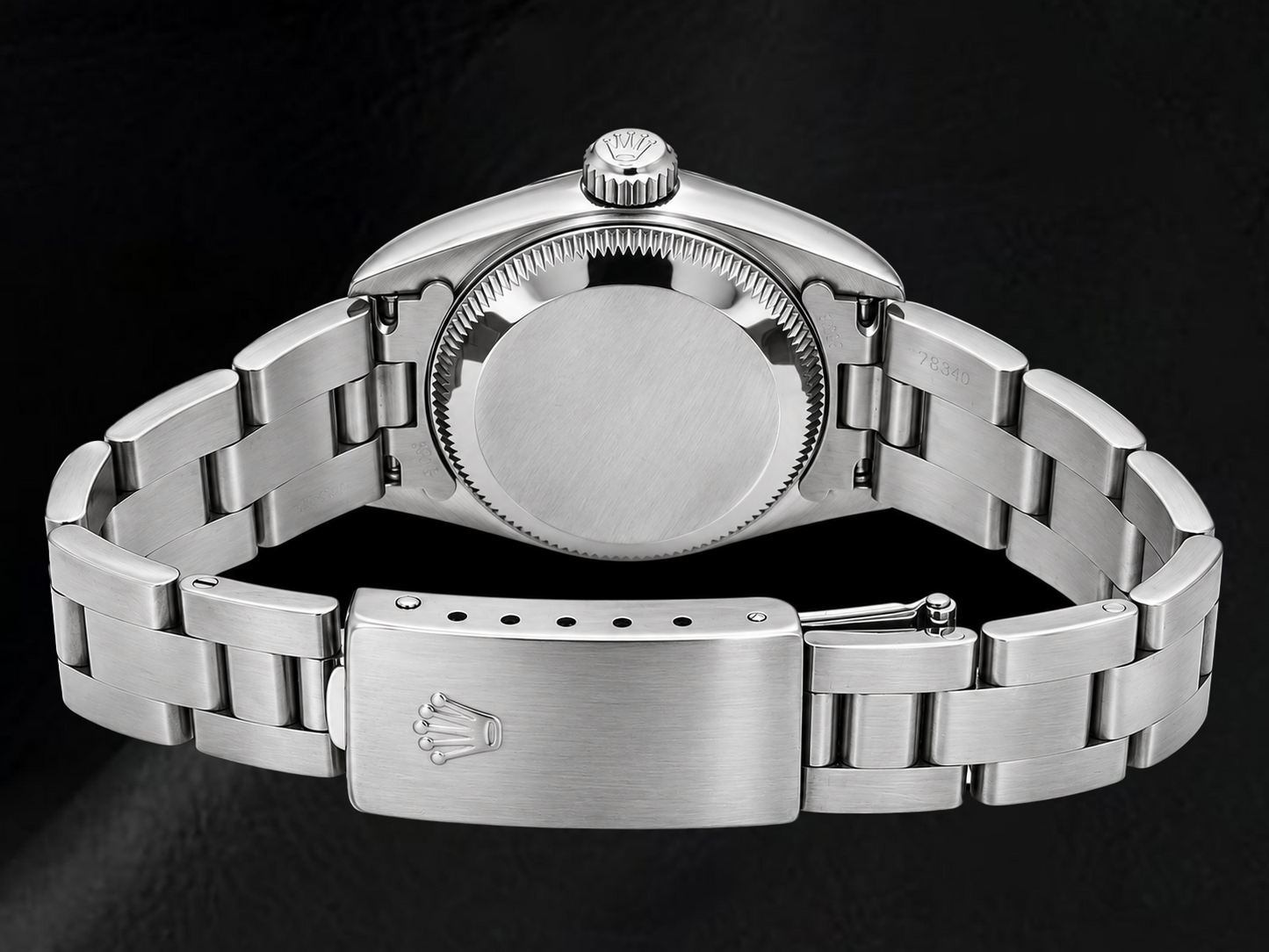 Rolex Oyster Perpetual 76080 26mm Blue Stick Dial Stainless Steel Watch