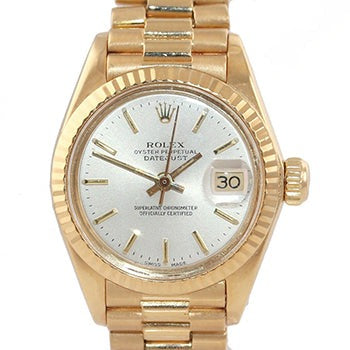 President Stick Dial Fluted Bezel Yellow Gold