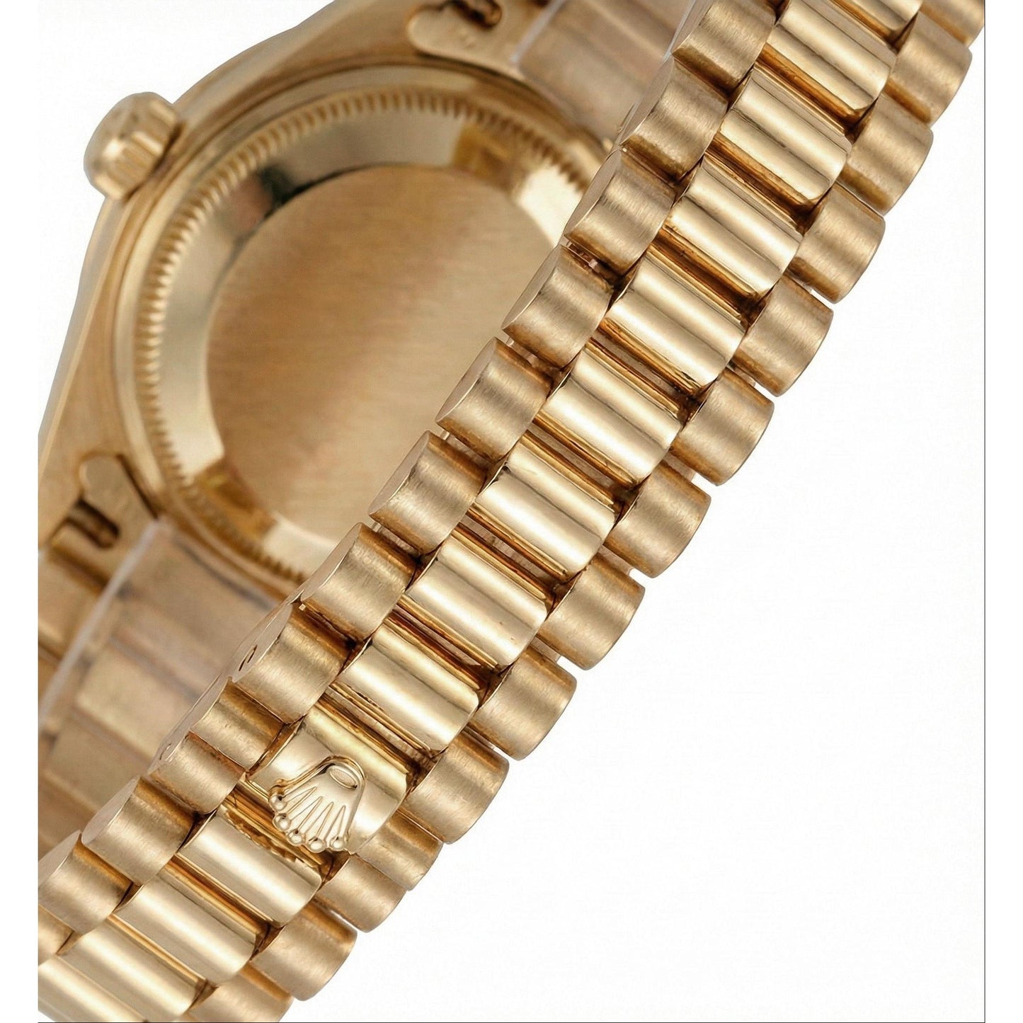 Rolex President Style Watch Blue Diamond Dial Bezel Datejust Yg