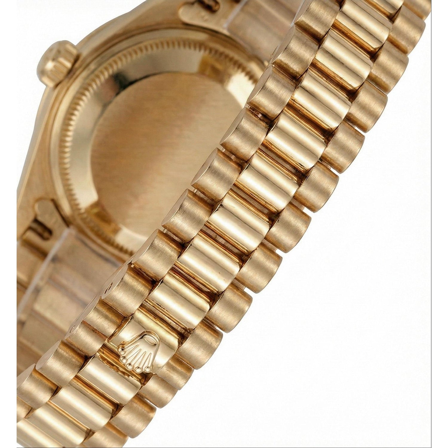 Rolex President Style Watch Blue Diamond Dial Bezel Datejust Yg