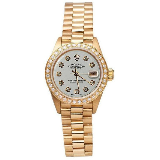 Presidential Style Ladies Watch White Diamond