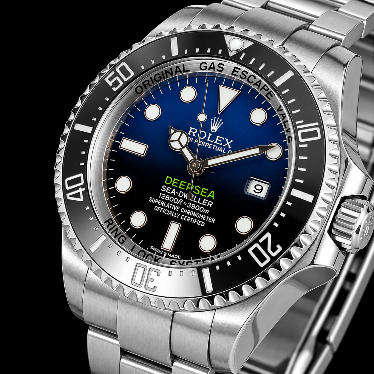 Rolex Sea-Dweller Deepsea 44mm 116660 James Cameron Blue Gradient Dial Stainless Steel Oyster Bracelet Watch
