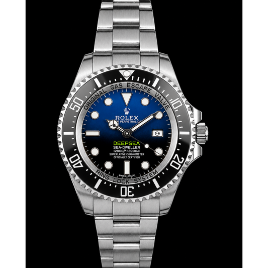 Rolex Sea-Dweller Deepsea 44mm 116660 James Cameron Blue Gradient Dial Stainless Steel Oyster Bracelet Watch