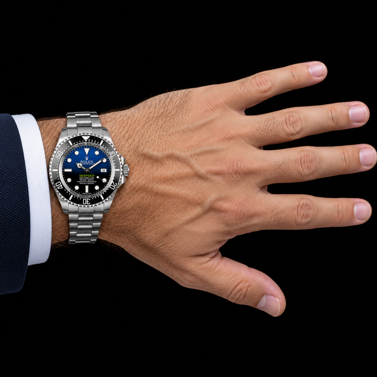 Rolex Sea-Dweller Deepsea 44mm 116660 James Cameron Blue Gradient Dial Stainless Steel Oyster Bracelet Watch
