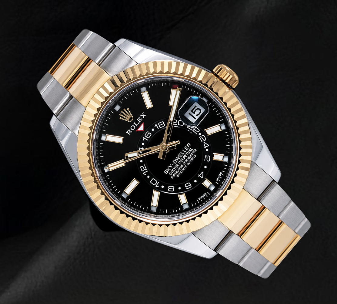 Rolex Sky Dweller 326933 Black Dial 42mm Two Tone Watch