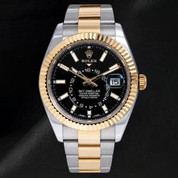 Rolex Sky Dweller 326933 Black Dial 42mm Two Tone Watch