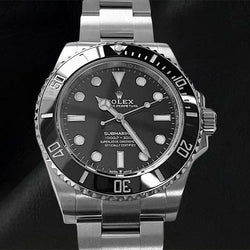 Rolex Submariner 41mm No-Date Black Dial SS Men's Watch