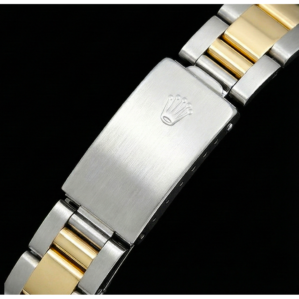 Quick Set Rolex Watch Oyster Band No Holes Datejust Rolex Two Tone QUICK SET