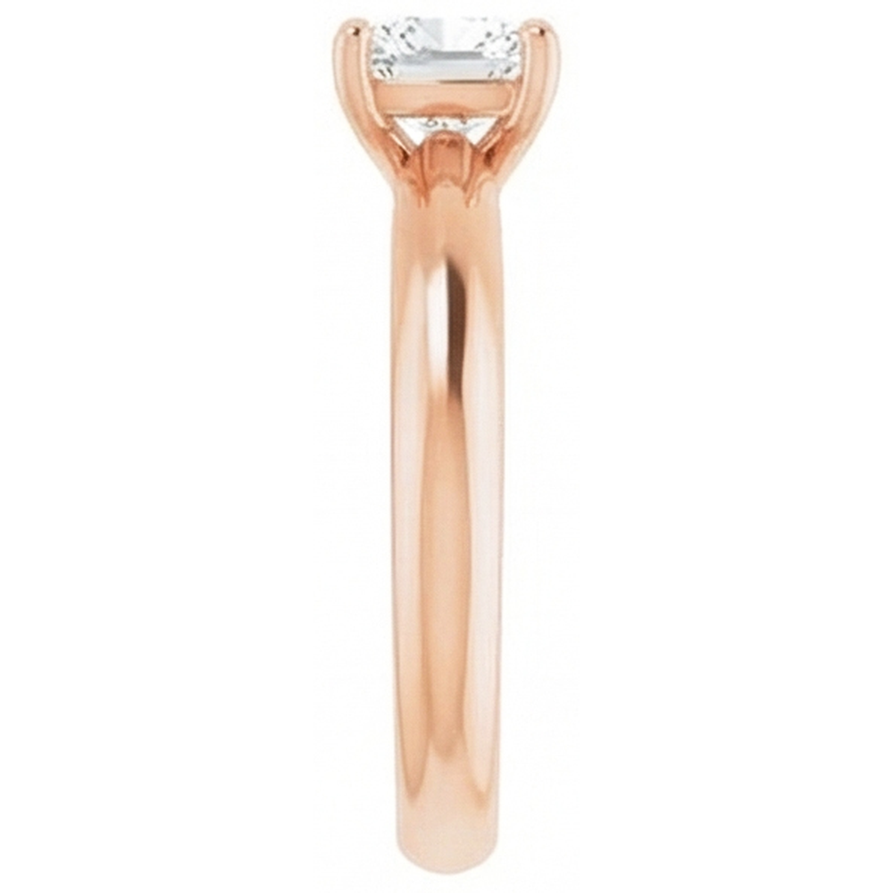Diamond Solitaire Engagement Ring 2-ct 14K Rose Gold – side view