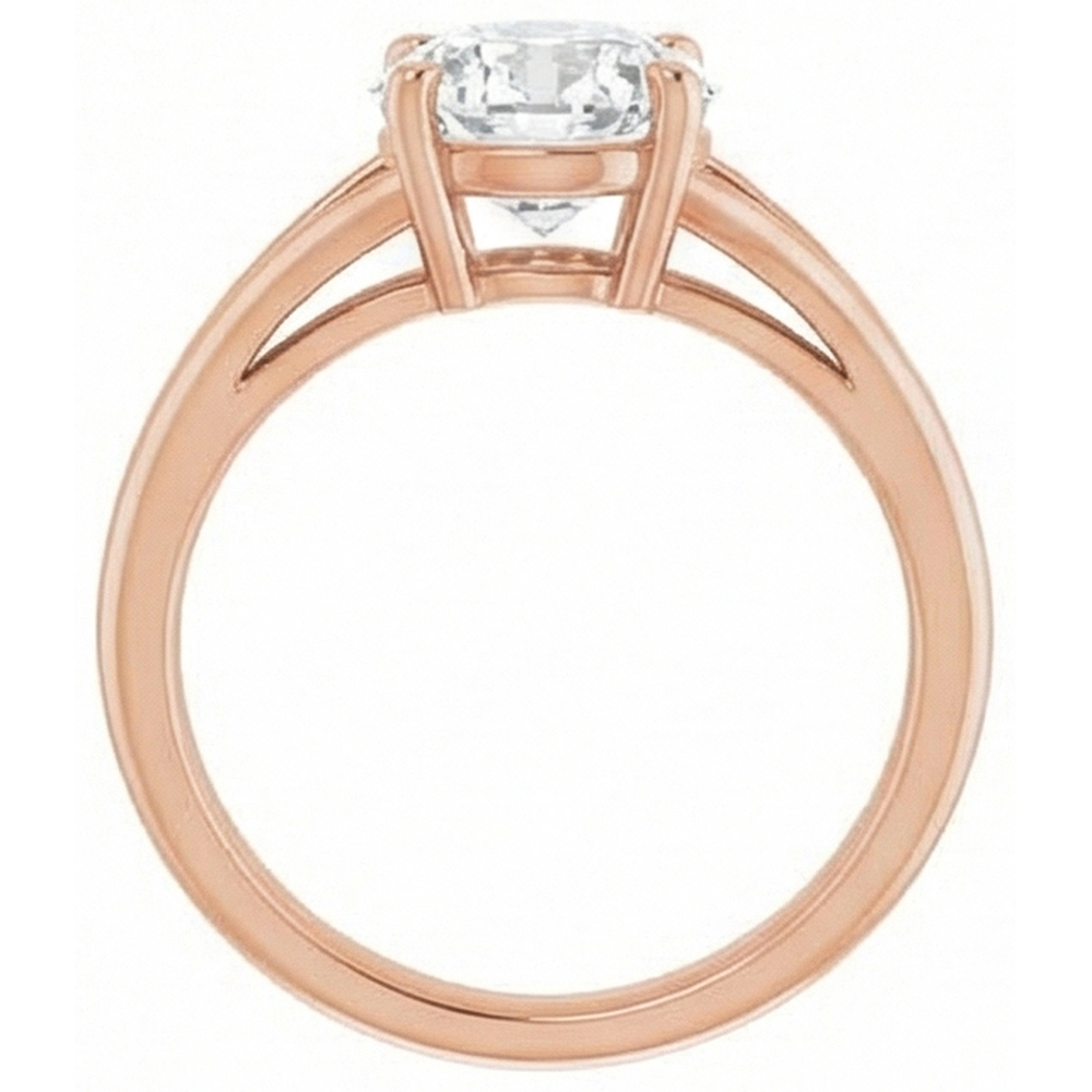 Handcrafted Solitaire Engagement Ring 4.50 ct – profile view