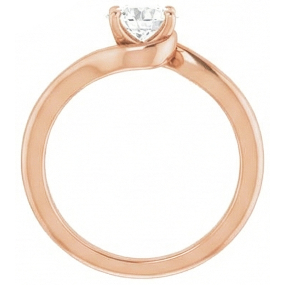 Rose Gold Round Old Mine Engagement Natural Diamond Ring 1.50 Carats