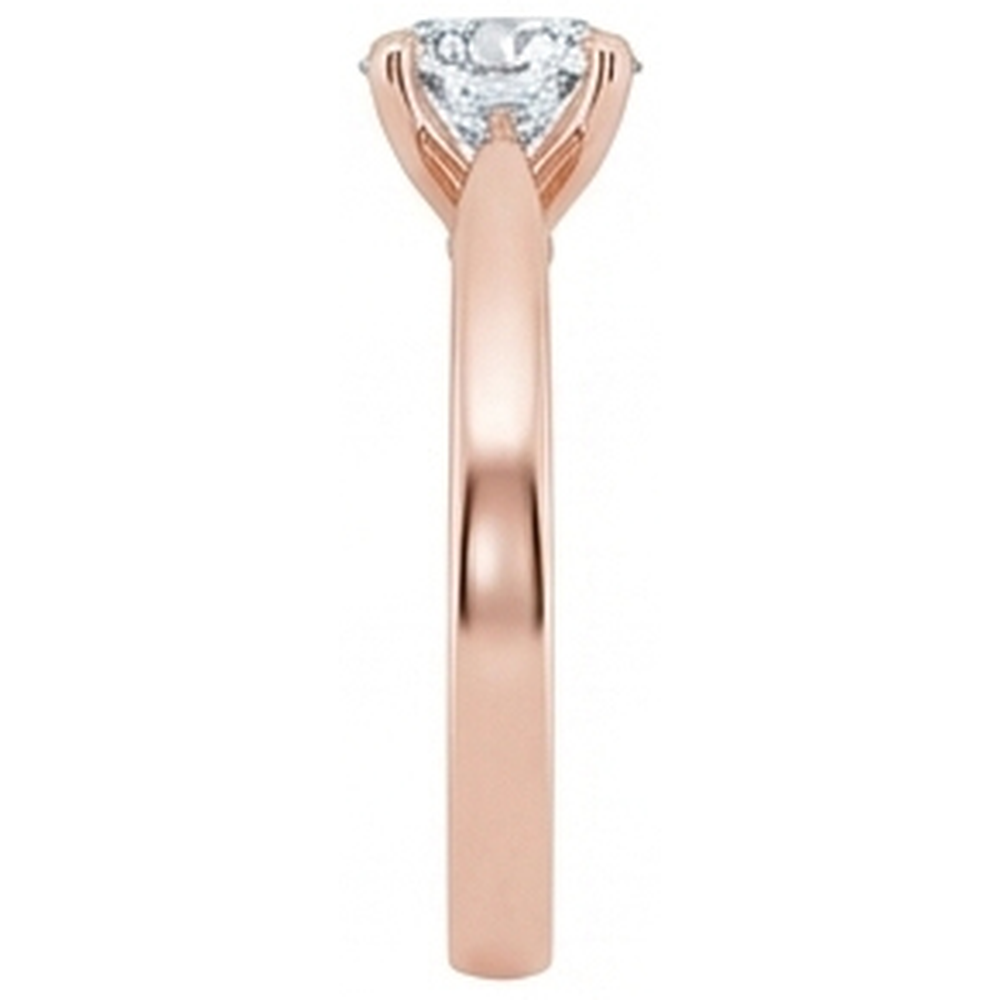 Rose Gold Solitaire 1 Carat Real Natural Earth Mined Diamond ( Not Lab Grown )  Engagement Ring New 4 Prongs