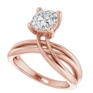 Natural Diamond Ring 5ct - Rose Gold 14K