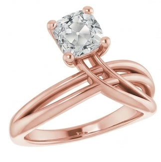 Natural Diamond Ring 5ct - Rose Gold 14K