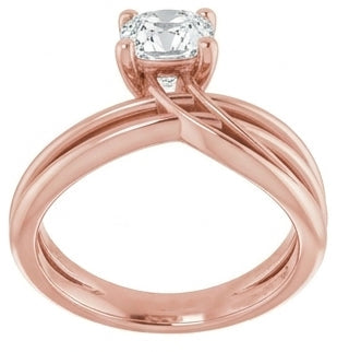 Natural Diamond Ring 5ct - Rose Gold 14K