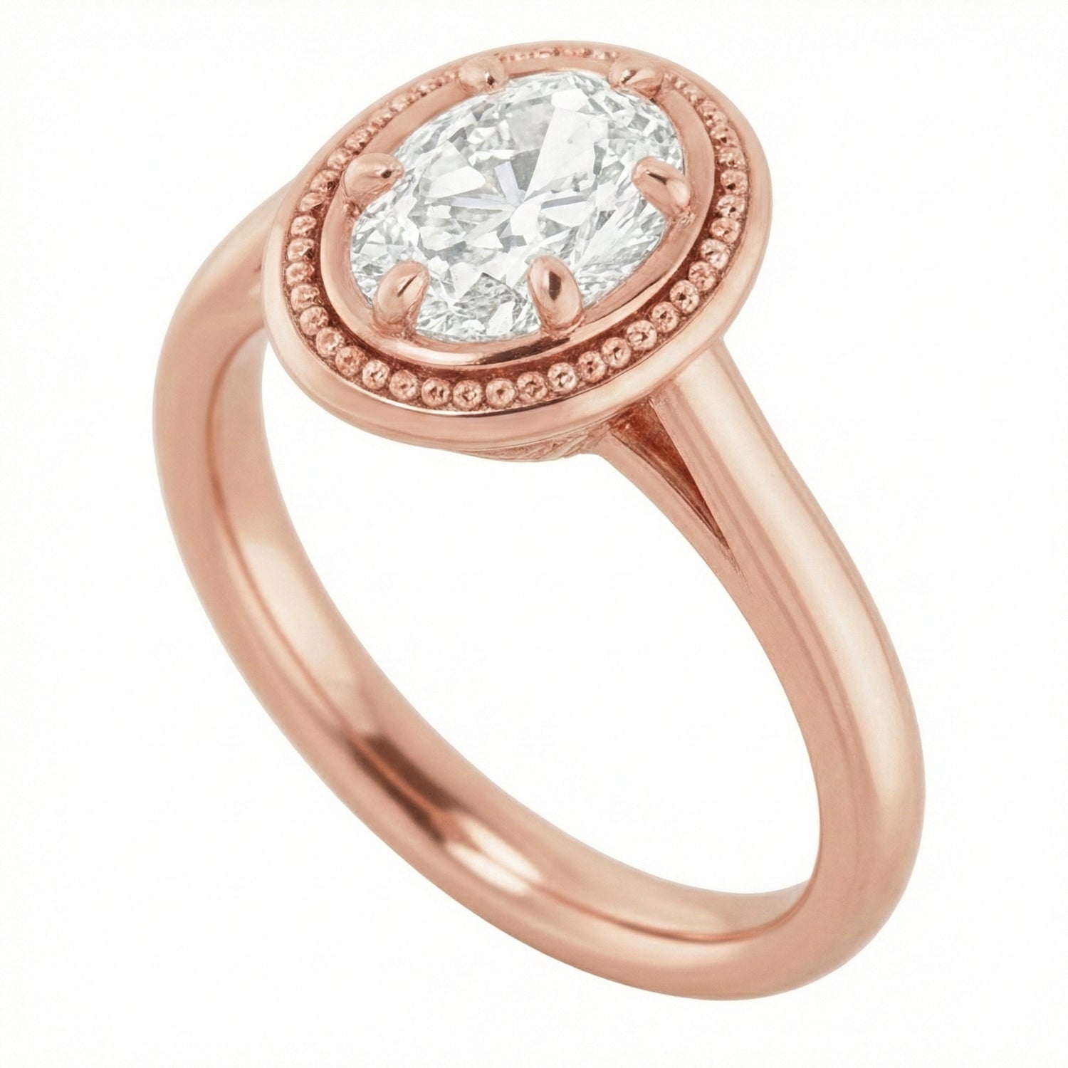 natural oval diamond 4ct ring front view