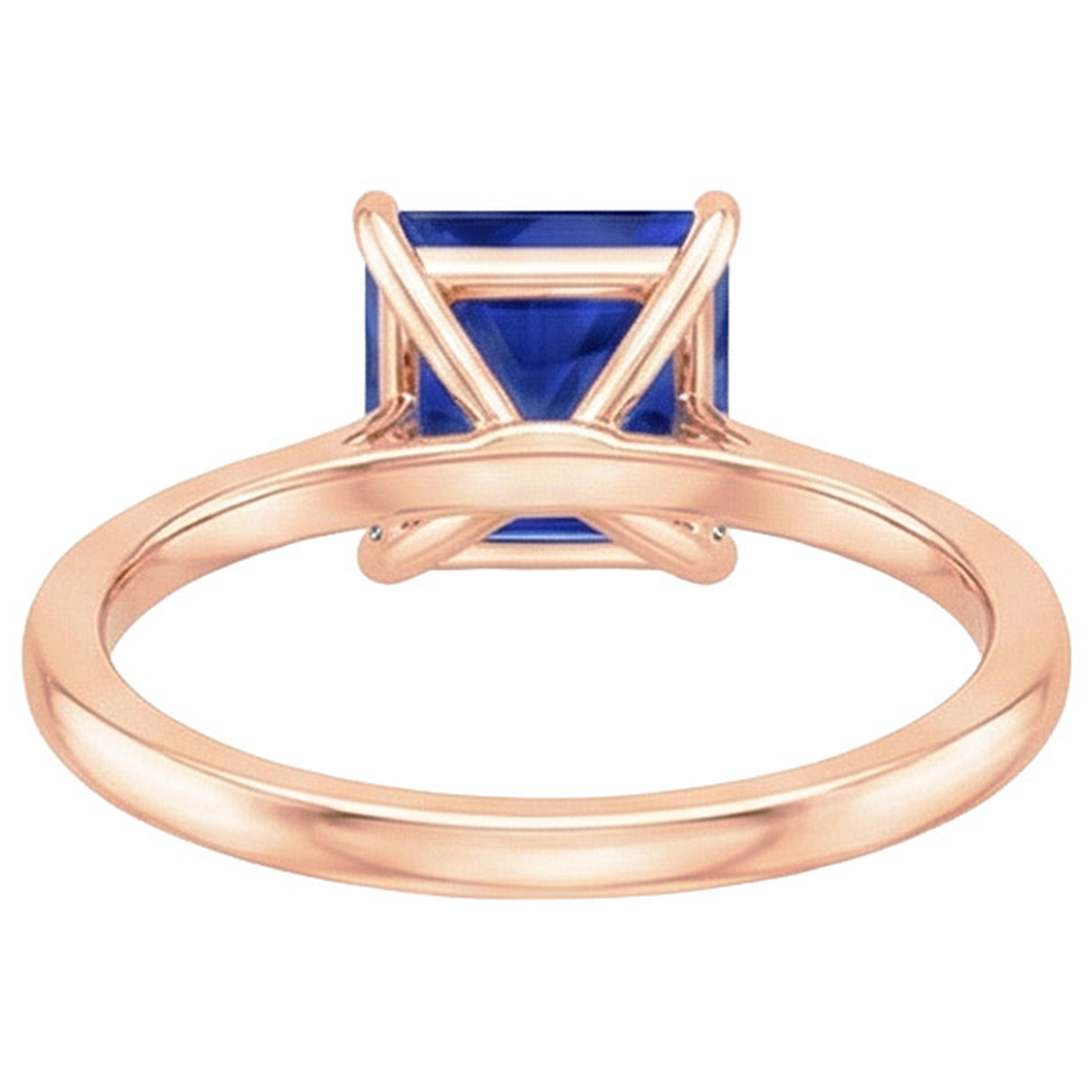 natural princess sapphire 3.50ct ring on white background