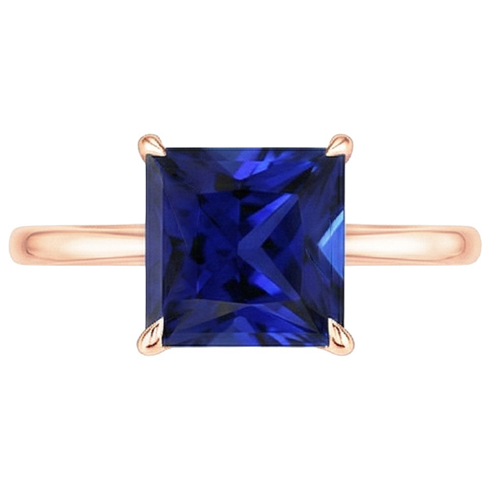 natural princess sapphire 3.50ct ring close up detail