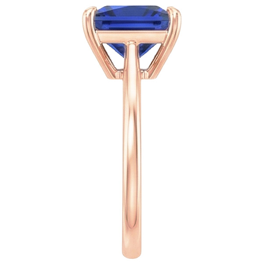 natural princess sapphire 3.50ct ring profile view