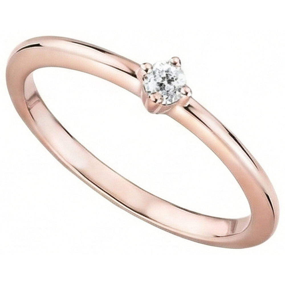 natural round diamond 1ct ring front view