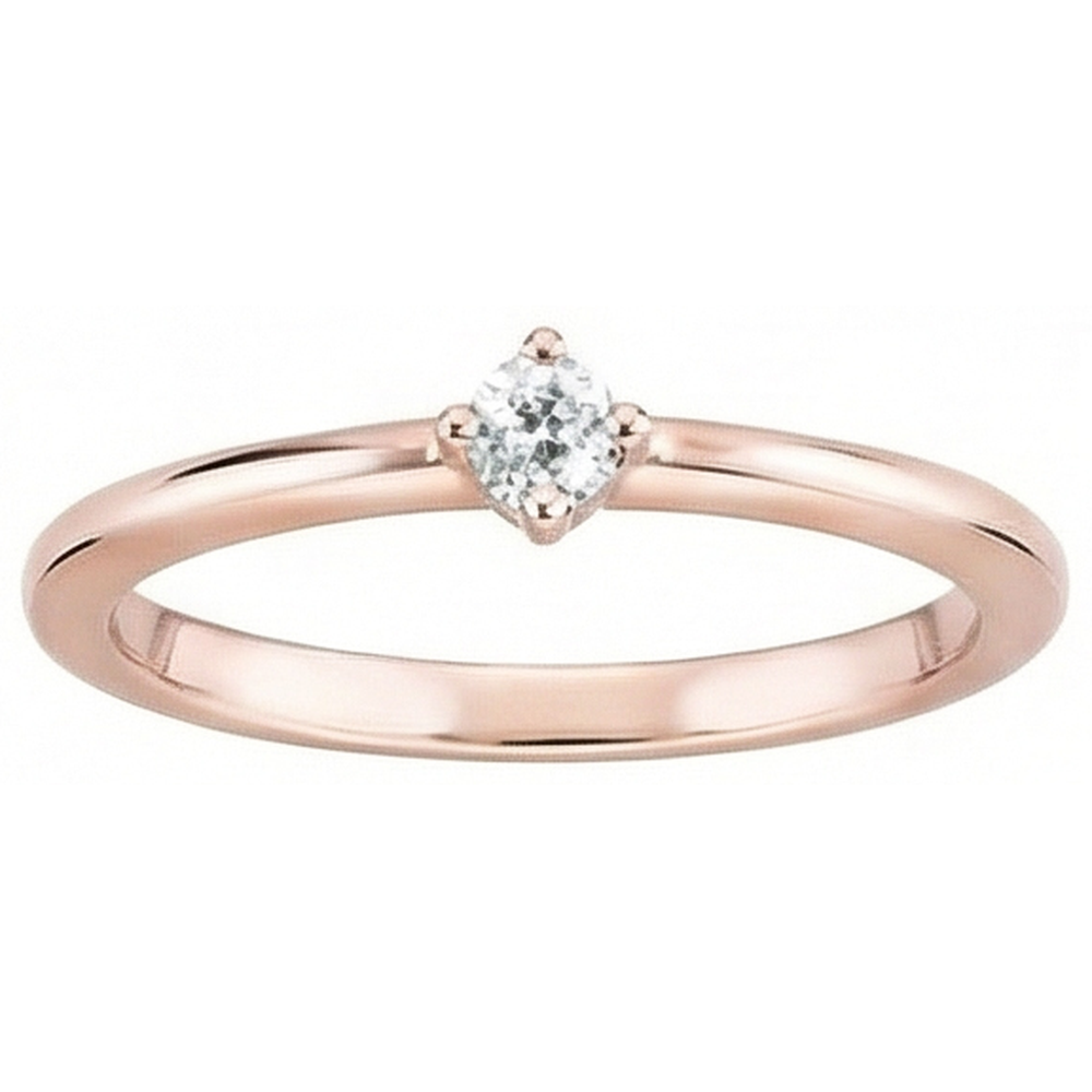 natural round diamond 1ct ring side angle