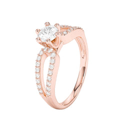 Rose Gold 1.75 Ct Genuine Diamond Engagement Ring Accented Jewelry