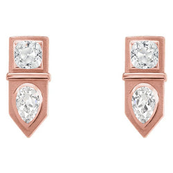 Fine Diamond Stud Earrings 1 ct G/VS1 – 14 Karat Rose Gold