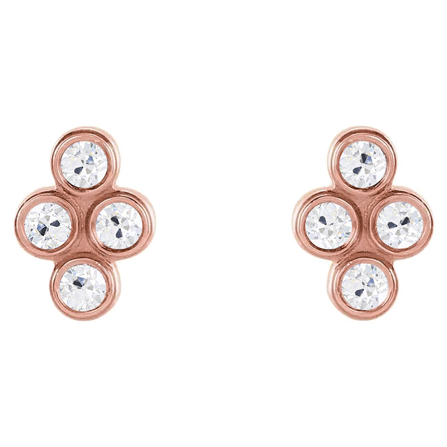 Diamond Earrings 0.50-ct 14K Rose Gold – main view